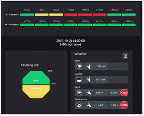 GTT modeling method to assess in real-time the sloshing risk in any operating conditions 